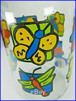 Butterfly/Dragonfly Sun Ice Tea Glass Jar Jug Pitcher with Spout Lid/Handle
