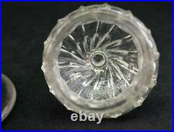 C1820, Scarce Antique Georgian Glass Spiral Wrythen Sweetmeat Jar, Jar And Cover