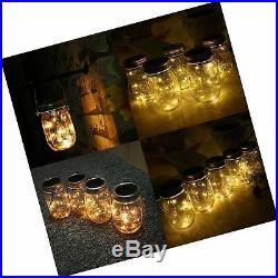 CHBKT 4-Pack Solar-powered Mason Jar Lights (Mason Jar / Handle Included), 20