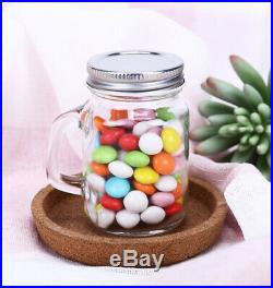 CLEAR 4 oz Mason Glass Jars with Handles FAVORS Wedding Party HOLDERS BULK