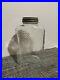 COVE GLASS Clear Jug Water JAR Bottle SWIRL GRIP Handle Italy METAL SCREW LID