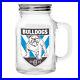 Canterburry Bulldogs NRL TEAM Glass Mason Jar With Handle Fathers Day Man Cave