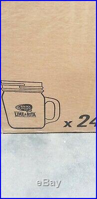Case of 24 BUD LIGHT Lime-A-Rita 14 OZ Drinking Mason Jar Handle Mug NEW