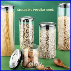 Cereal Dispenser Glass Container Jar Home Kitchen Storage Organizer Accessories