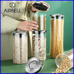 Cereal Dispenser Glass Container Jar Home Kitchen Storage Organizer Accessories