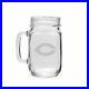 Chicago Maroons 470ml Deep Etched Old Fashion Drinking Jar with Handle. CC Glass
