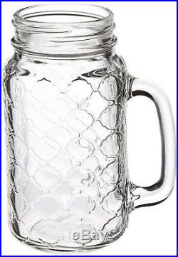 Circleware Garden Gate Yorkshire Mason Jar Mugs Glass Handles Water Juice Beer