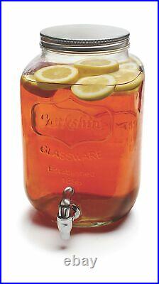 Circleware Yorkshire Sun Tea Mason Jar Glass Beverage Drink Dispenser with Me
