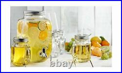 Circleware Yorkshire Sun Tea Mason Jar Glass Beverage Drink Dispenser with Me