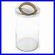 Classic Touch Decor Large Glass Jar with Stainless Steel Lid with Gold Handle