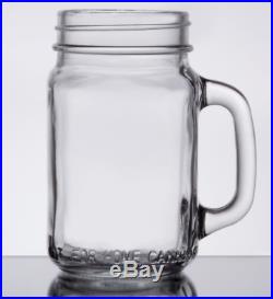 Clear Core Glass Mason Jar Mug Core 16 oz Handle 12-Set Drinking Canning Jars