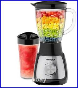 Countertop Blender for Shake and Smoothies, with 51oz Glass Jar & 20oz Travel