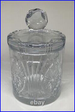 Crystal Candy/Biscuit Jar Vintage Heavy 8.5 40oz Made in France