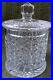 Crystal Covered Biscuit/Cracker/Cookie/Candy Jar with Finial Geometric Pattern
