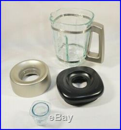 Cuisinart 6 Cup 50 Oz. Glass Blender Jar LID Pitcher Square Chrome Handle CB500