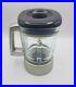 Cuisinart 6 Cup 50 Oz Replacement Glass Jar Pitcher Square Chrome With Blade Base