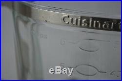 Cuisinart 6 Cup 50 Oz Replacement Glass Jar Pitcher Square Chrome With Blade Base
