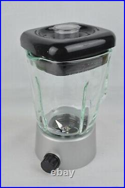Cuisinart 7Cup 56Oz Glass Jar Pitcher Square Chrome Spigot Spout Base Lid Blade