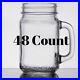 Customizable Mason Jar 16-Ounce with Handle 48 PCS Drinks Beverage Thick Glass