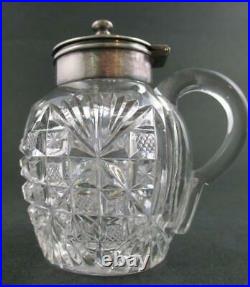 DIAMOND STAR ABP handled MUSTARD jar POT silver lid T. B. Clark circa 1900