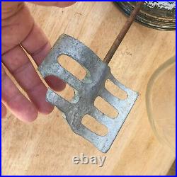 Daisy Churn 20b Antique Pattern Glass Jar Aluminum Metal Paddles Cast Iron Crank