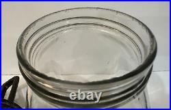 Dazey No. 20 Glass Butter Churn 12 Tall 5 Square Patent Feb 1922 Missing Plate