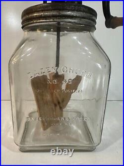 Dazey No. 40 Glass Butter Churn 14 Tall 6 Square Patent Feb 1922