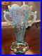 EXTREMELY RARE Mary Ann Vase by Dugan in Blue Opal 2 Handles 8 Scallops