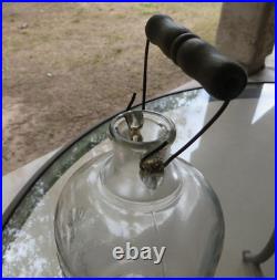 Early 1900s OLD CASHMAN WHISKEY DENVER COLORADO GALLON GLASS JUG JAR EARS Handle