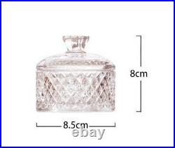 Emboss European Style Crystal Glass Jar Kitchen Food Bottles And Jewelry Storage