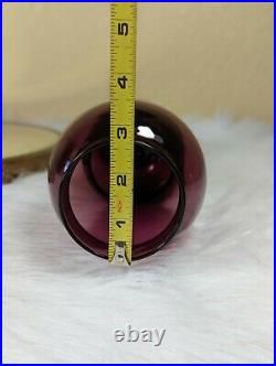 Empoli Amethyst Apothecary Jar Vintage Hand Blown Purple 12.5 in