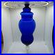 Empoli Blown Art Glass Apothecary Candy Jar Lidded Cobalt Blue Glass 13