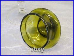Empoli Italian Glass 11.5 AMBER ROUND BALL Clear Apothecary Candy Jar Optic