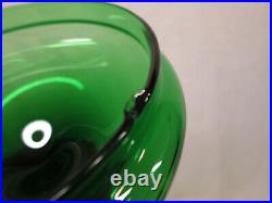 Empoli Italian Glass 9.25 Forest Forrest Green Apothecary Candy Jar Circus Tent