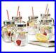 Estilo Mason Jar Mugs with Handle and Straws Old Fashioned Drinking Glass Set 6