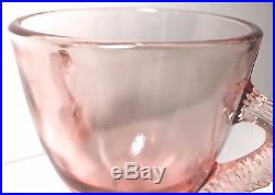 FENTON Glass Clear Velva Rose PINK DOLPHIN HANDLE Candy Jar box DISH Lidded FISH