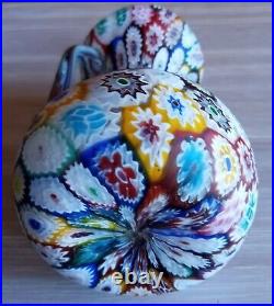 FRATELLI TOSO Multicolored, Millefiori, Murano, 2 Handled, Art Vase, Antique