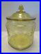 Federal Glass Patrician Spoke Cookie Jar Depreciation Amber 8 tall 1930’s Vtg