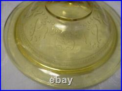 Federal Glass Patrician Spoke Cookie Jar Depreciation Amber 8 tall 1930's Vtg