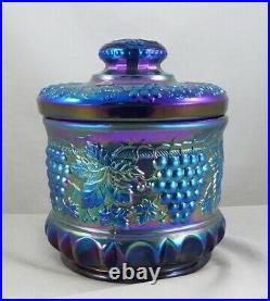 Fenton 9188 FN Favrene Grape & Cable Tobacco Jar With Lid Centennial Collection