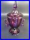 Fenton Amethyst Glass Apothecary/Candy Jar with Dolphin Handles