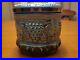 Fenton Centennial Collection Blue Carnival Grape and Cable Tobacco Jar SIGNED