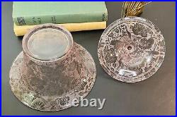 Fostoria Glass #289 Brocade Paradise Pink #2380 Etched Covered Dish Candy Jar