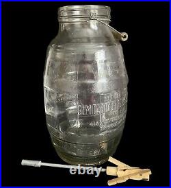 Gem Dandy Electric Churn 3 Gallon Glass Jar Handle Paddle Vtg Antique