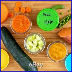 Glass Baby Food Storage Containers Set of 12 4 oz Glass Baby Food Jars with