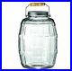 Glass Barrel Storage Jar with Lid Durable Vintage Pickle Canister for fresh food