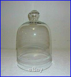 Glass Bell Cloche Dome Plant Jar With Knob Handle. 12 Tall x 8-3/4 Base