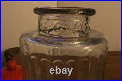 Glass Candy Jar Container Set with Apple Design and Airtight Lids