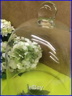 Glass Display Dome BELL JAR Cloche 9 Inch Base12Tall Including Handle