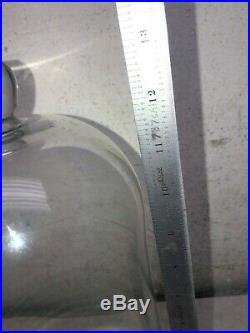 Glass Vacuum Bell Jar Cloche Domn Knob Handle 7 Dia X 12